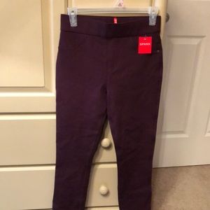 Spanx Brand leggings. Burgundy/wine color.